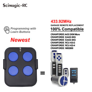 NORMSTAHL RCU 433 2K / EA433 2KM Micro / Crawford / Magic 1000 Τηλεχειριστήριο γκαραζόπορτας 433,92 MHz Rolling Code Gate KeyFob