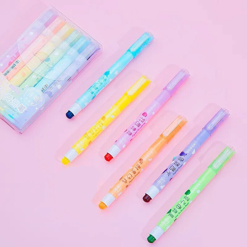 6 boja/komplet Pastelni gel markeri Mirisni biblijski markeri No Bleed biblijski umjetnički markeri Dnevnik školski pribor