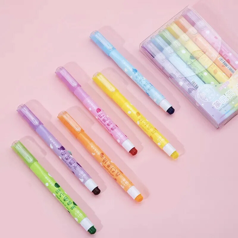6 boja/komplet Pastelni gel markeri Mirisni biblijski markeri No Bleed biblijski umjetnički markeri Dnevnik školski pribor