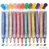 12 kom svjetlucave boje akrilne boje svjetlucavi marker olovka 3,0 mm 0,7 mm vrh umjetničko crtanje kamen kamen drvo plakat platno keramički spomenar