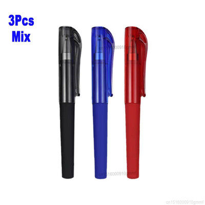 Комплект от 3 бр. 6 бр. Комплект преносим мини джобен гел химикал 0,5 мм накрайник със синьо черно червено мастило Писалка за канцеларски материали за писане в офиса