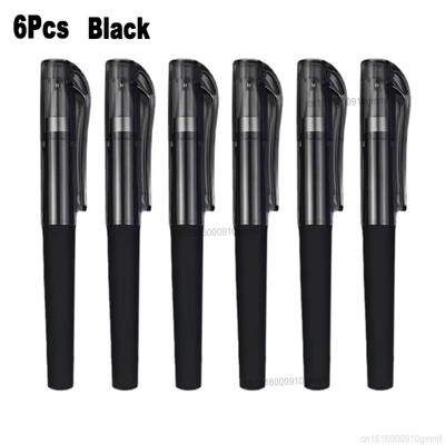 Комплект от 3 бр. 6 бр. Комплект преносим мини джобен гел химикал 0,5 мм накрайник със синьо черно червено мастило Писалка за канцеларски материали за писане в офиса