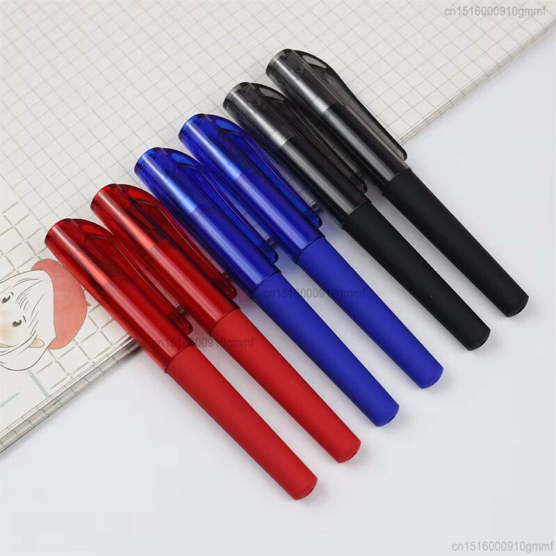 Комплект от 3 бр. 6 бр. Комплект преносим мини джобен гел химикал 0,5 мм накрайник със синьо черно червено мастило Писалка за канцеларски материали за писане в офиса