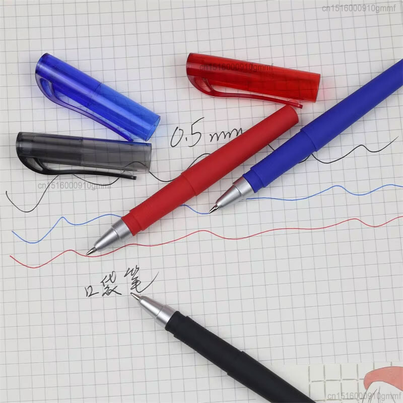 Комплект от 3 бр. 6 бр. Комплект преносим мини джобен гел химикал 0,5 мм накрайник със синьо черно червено мастило Писалка за канцеларски материали за писане в офиса