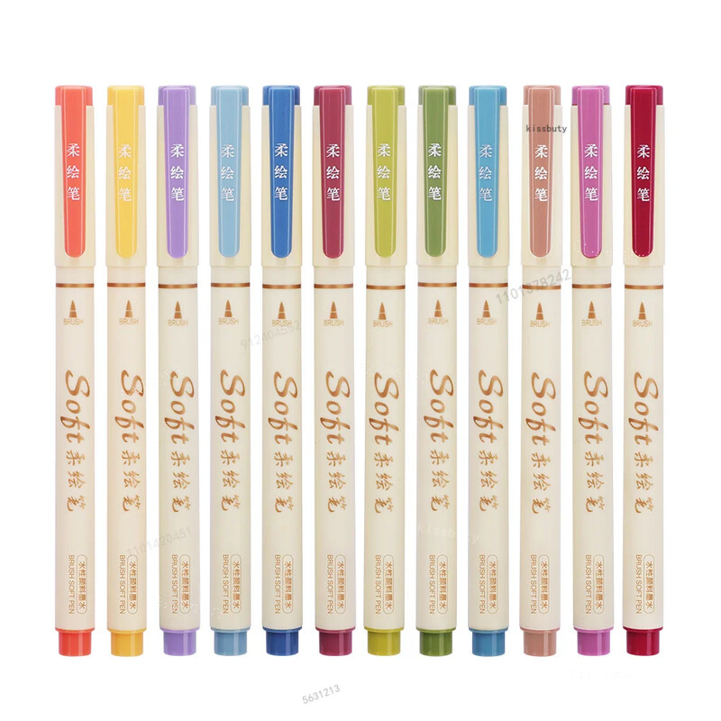 3Pcs/set Four Seasons olovka za slikanje s mekim kistom, natpisi, kaligrafska praksa, retro umjetnički markeri Set crtaćih umjetničkih pisama