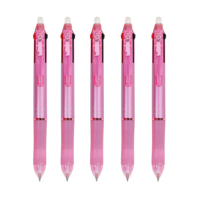 5 бр./компл. Япония 3 в 1 гел химикалка 0,5 мм Многоцветна изтриваема писалка Миеща се дръжка Офис Училищни принадлежности Канцеларски материали Kawaii