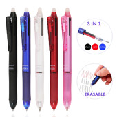 3 в 1 многоцветна изтриваема гел химикалка 0,5 мм магическа писалка с цветно мастило Офис Училищни принадлежности Японски канцеларски материали