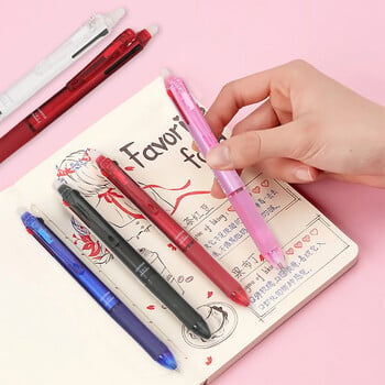 3 σε 1 Πολύχρωμο Erasable Gel στυλό 0,5mm Έγχρωμο μελάνι Magic Pen School Σχολικά Είδη Γραφής Ιαπωνικά Χαρτικά