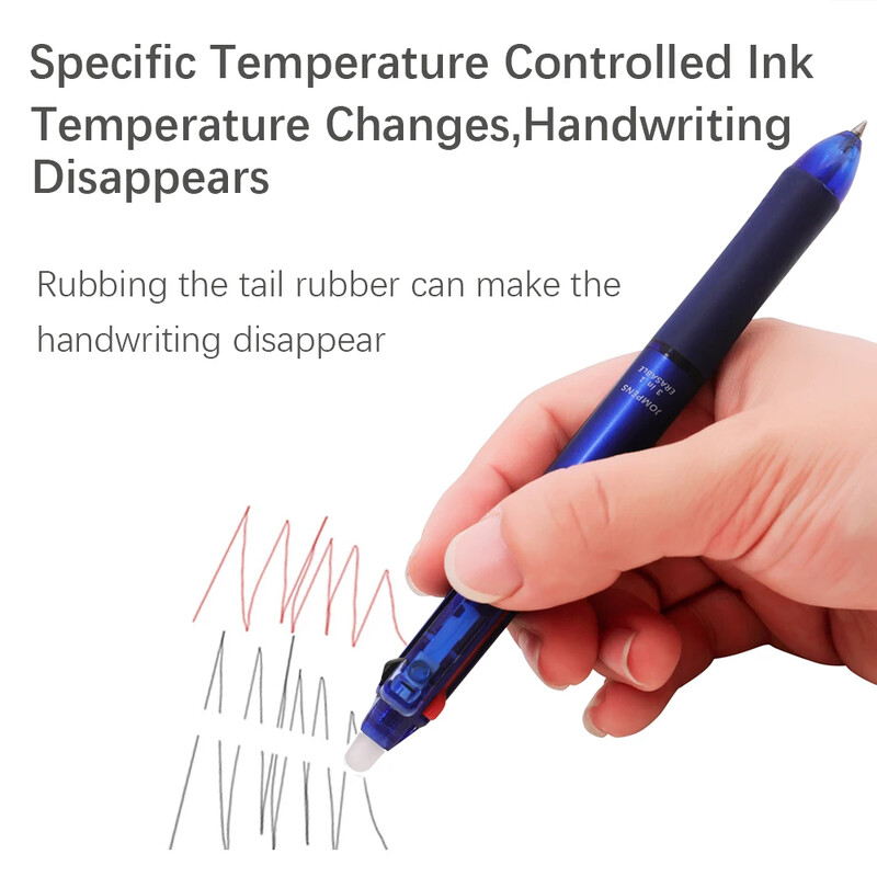 3 в 1 многоцветна изтриваема гел химикалка 0,5 мм магическа писалка с цветно мастило Офис Училищни принадлежности Японски канцеларски материали