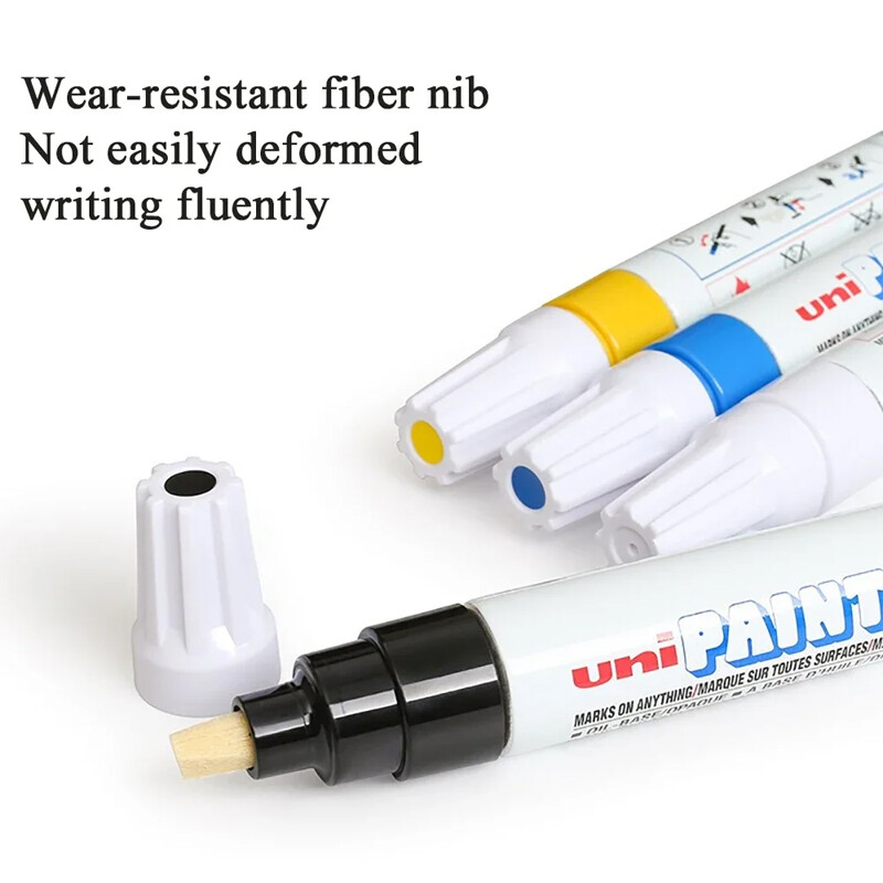 1бр Uni Marker Pen PX-30 Paint Pen 7 цвята 4mm-8.5mm Дебела мазна писалка Декорация на кола Сватбен подпис Графити Офис консумативи