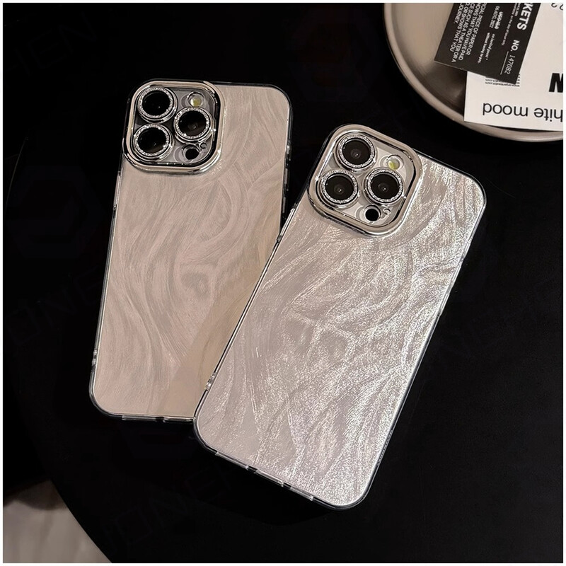 Luksuzna laserska maska Camlet uzorka za iPhone 16 Plus 12 13 14 15 Pro Max otporna na udarce, mekana silikonska bumpr Len staklena poretcion maska