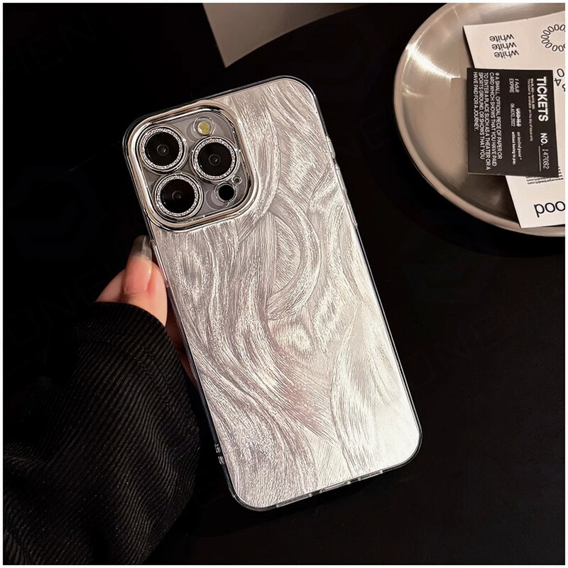 Luksuzna laserska maska Camlet uzorka za iPhone 16 Plus 12 13 14 15 Pro Max otporna na udarce, mekana silikonska bumpr Len staklena poretcion maska