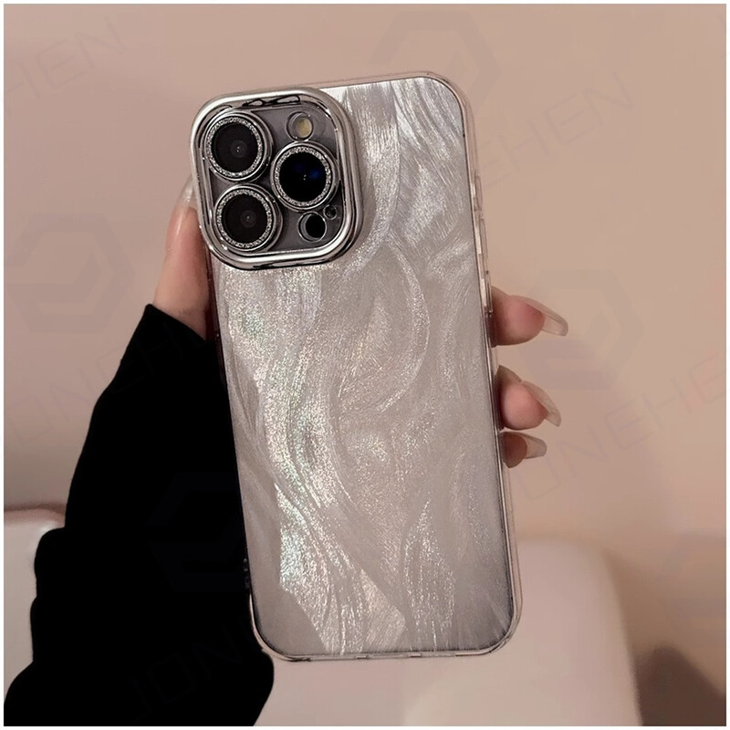 Luksuzna laserska maska Camlet uzorka za iPhone 16 Plus 12 13 14 15 Pro Max otporna na udarce, mekana silikonska bumpr Len staklena poretcion maska