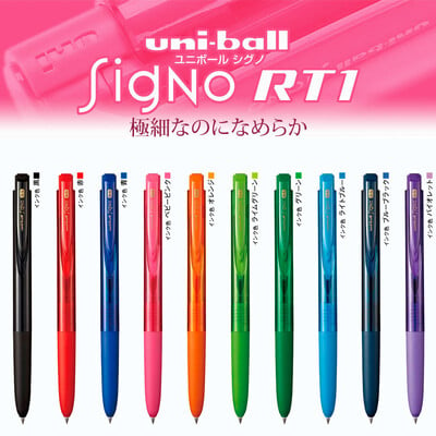 Mitsubishi Uni-ball Signo RT1 UMN155 0,5mm/0,38mm Gel Ink Στυλό Japan 10 Color for Choose 1Pcs