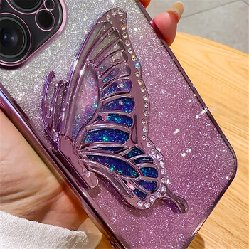 Quicksand Butterfly Glitter Διαφανείς θήκες τηλεφώνου για Xiaomi Redmi Note 13 Pro 5G 13 4G 13ProPlus Πίσω κάλυμμα μαλακής σιλικόνης