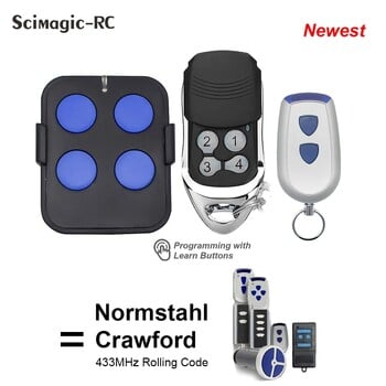 Για Normstahl RCU 433 2 Remote Control Gate Gate Opener Rolling Code 433,92 MHz Crawford EA433 2KS 4KS Command