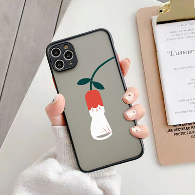 Modna mat tvrda stražnja telefonska torbica za iPhone 16 15 14 13 12 11 Pro Max XS X 7 8 Plus SE 2022 prozirna mekana maska otporna na udarce