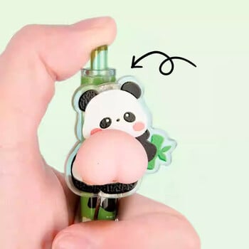 2 τεμ. Cartoon Panda Gel στυλό Kawaii Soft Butt 0,5mm ουδέτερο στυλό για τη γραφή Κορεατικών γραφικών μαθητών Σχολικών προμηθειών