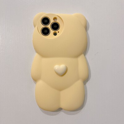 Κομψή θήκη σιλικόνης Stereo Bear Προστατευτικό κάλυμμα τηλεφώνου για έξυπνο τηλέφωνο