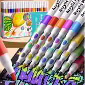 12-60 színű akril markerek tollkészlet festék art jelölő puha hegyű toll gyerekeknek kőfesték kerámia üveg faszövet festés