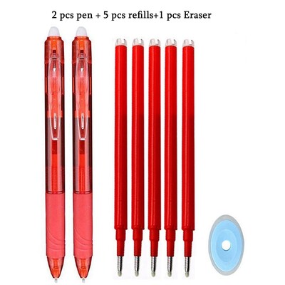 8 цвята изтриваема писалка с гел за натискане на изтриваемо пълнител с мастило Прибиращи се химикалки с миеща се дръжка Пръчка Училищни канцеларски материали
