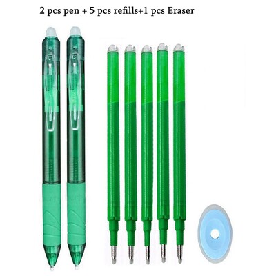8 цвята изтриваема писалка с гел за натискане на изтриваемо пълнител с мастило Прибиращи се химикалки с миеща се дръжка Пръчка Училищни канцеларски материали