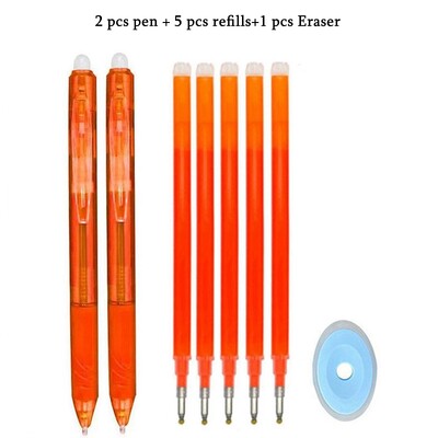 8 цвята изтриваема писалка с гел за натискане на изтриваемо пълнител с мастило Прибиращи се химикалки с миеща се дръжка Пръчка Училищни канцеларски материали