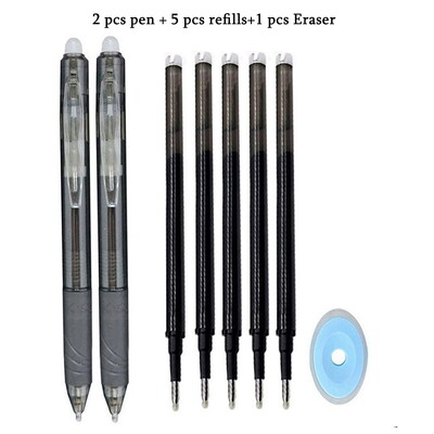 8 цвята изтриваема писалка с гел за натискане на изтриваемо пълнител с мастило Прибиращи се химикалки с миеща се дръжка Пръчка Училищни канцеларски материали