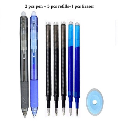 8 цвята изтриваема писалка с гел за натискане на изтриваемо пълнител с мастило Прибиращи се химикалки с миеща се дръжка Пръчка Училищни канцеларски материали