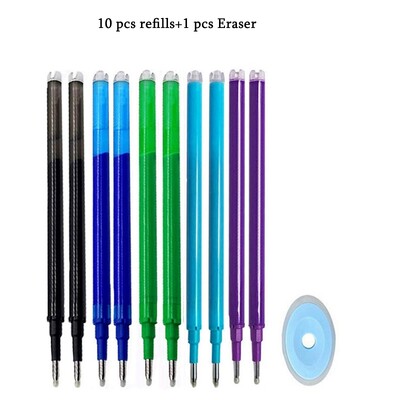 8 цвята изтриваема писалка с гел за натискане на изтриваемо пълнител с мастило Прибиращи се химикалки с миеща се дръжка Пръчка Училищни канцеларски материали