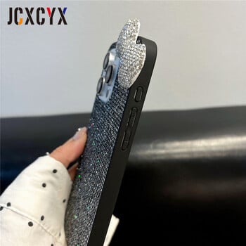 Πολυτελής 3D Glitter Diamond Bow Bling θήκη τηλεφώνου για iPhone 15 13 14 12 11 Pro Max 14 15 Plus X XS XR XS Max Αντικραδασμικό πίσω κάλυμμα