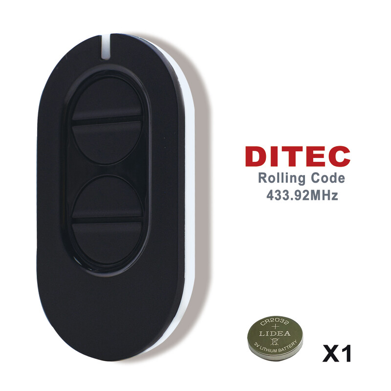Ditec entrematic zen 2 / zen 4 crni 2/4 gumb 433MHz rolling code daljinski upravljač za garažna vrata kompatibilan s GOL4