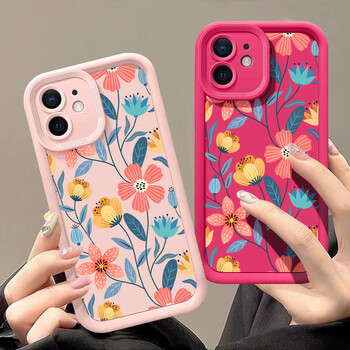 Θήκη σιλικόνης Colorful Flowers για iPhone 15 16 Pro Max 14 13 12 11 Pro Max 7 8 XR XS SE Απαλό κάλυμμα τηλεφώνου TPU προφυλακτήρα αντικραδασμικό