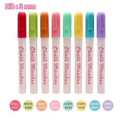 8 spalvų 1/3/6/10 mm skysti kreidos žymekliai Nutrinami daugiaspalviai paryškintuvai LED rašymo lentos stikliniai langai meno žymekliai