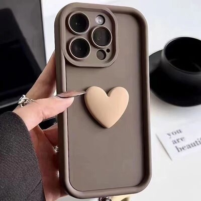 Aranyos INS 3D Love Heart szilikon telefontok iPhone 16 15 Pro Max tokhoz iPhone 14 13 12 11 X XS 7 8 Plus Ütésálló Candy Cover