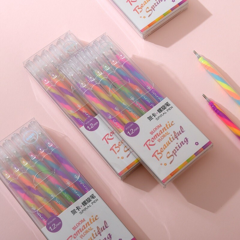 Božićna boja Fluorescentna neutralna olovka Student Ručno označavanje Crtanje računa Čestitka Festivalska atmosfera Spiralna olovka 1,2 mm