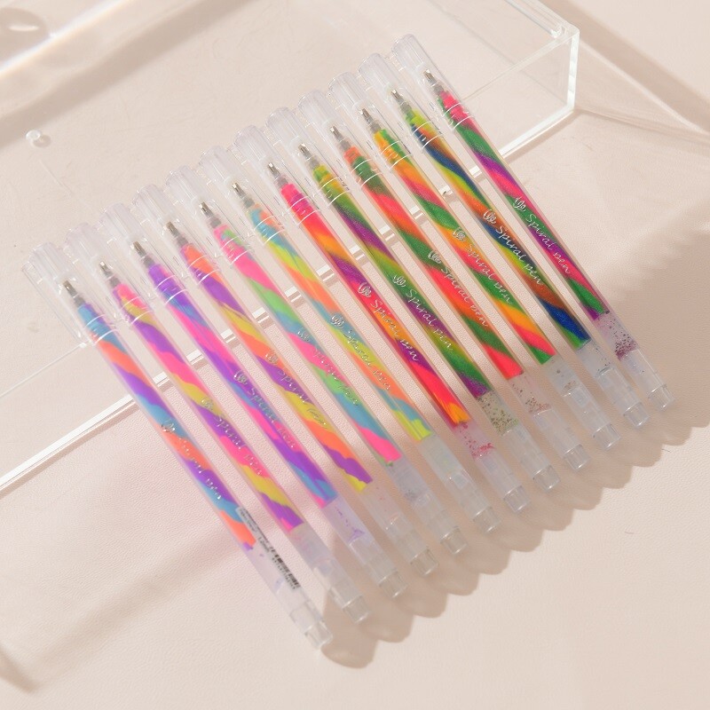 Božićna boja Fluorescentna neutralna olovka Student Ručno označavanje Crtanje računa Čestitka Festivalska atmosfera Spiralna olovka 1,2 mm