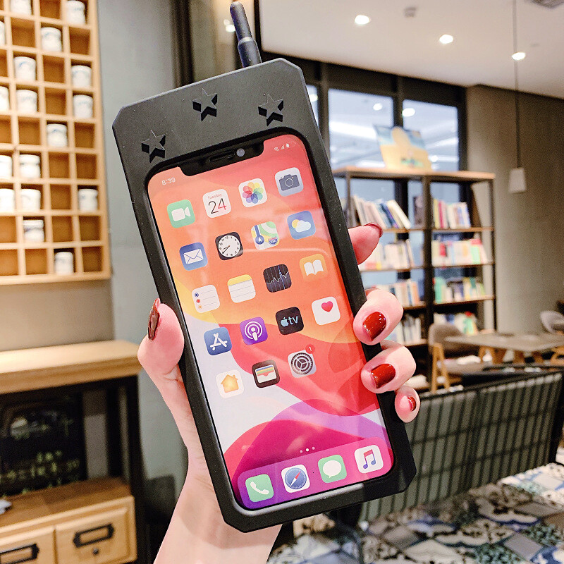 3D klasična torbica za mobilni telefon za iPhone 16 15 Pro Max 14 13 12 11 XR X 8 7 Plus Retro telefonska telefonska maska od mekanog silikona Funny Funda