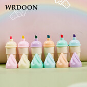 6 tk Kawaii jäätise disainiga esiletõstjad värvilised markerid õpilastele ja kunstnikele kirjutamiseks, joonistamiseks, värvimiseks ja kontoris kasutamiseks