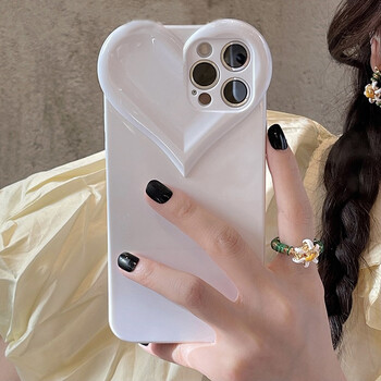 Fashion Cute Love Heart Clear Case Phone Για iPhone 16 Pro Max 15 14 13 12 11 X XR XS 7 8 Plus Candy Color Μαλακό κάλυμμα αντικραδασμικό