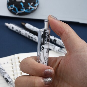 6 τεμ/σετ Κορεατικά χαριτωμένα τζελ στυλό Kawaii Press Ballpoint Stationery Anime Χαρτικά Γραφείου Σχολικά προμήθειες γραφής χαριτωμένο στυλό