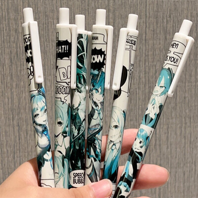 1 брой Lytwtw`s Cute Ins Caricature Gel Pen Creative Cartoon Press Office Ученически пособия Канцеларски материали Kawaii Funny Pen