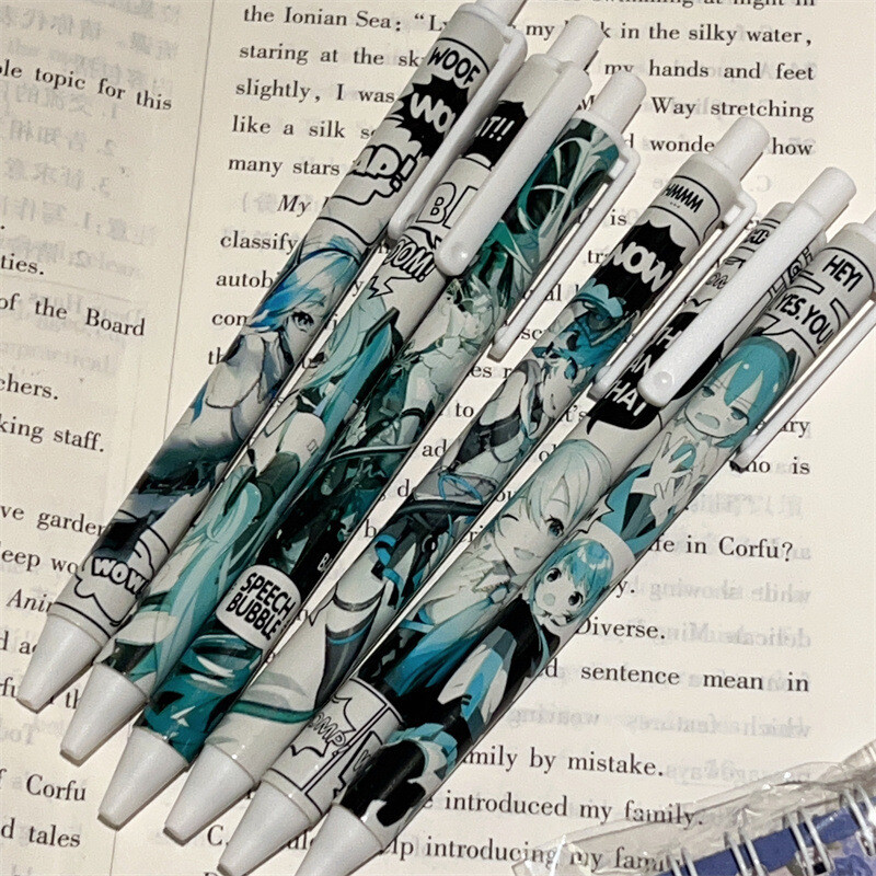 Jednodijelna Lytwtw's Cute Ins karikatura gel olovka Kreativni crtani film Press Ured Školski pribor Pribor Kawaii smiješna olovka