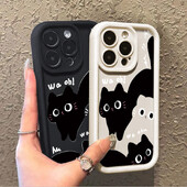 Νέα θήκη τηλεφώνου Little Black Cat Cute Coupe for iPhone 16 15 14 13 PRO MAX 11 12 13 PRO X XS XR 7 8 Plus Mini Y2k Cartoon Cover