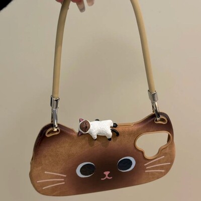 Nova telefonska torbica s remenom za ruku sa slatkim mačjim licem za iPhone 16 15 14 13 Pro Max Fashion Girl poklon zaštitna maska za telefon u obliku crtića Y2K