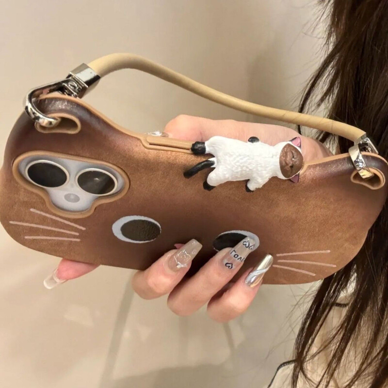 Nova telefonska torbica s remenom za ruku sa slatkim mačjim licem za iPhone 16 15 14 13 Pro Max Fashion Girl poklon zaštitna maska za telefon u obliku crtića Y2K