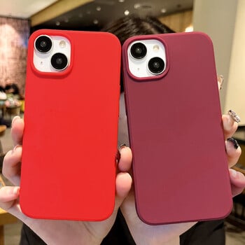 Fashion Candy Colors Μαλακή θήκη τηλεφώνου για IPhone 16 12 14 13 15 Pro Max 14Plus Camera Bumper Shock Protection Ματ κάλυμμα Coque