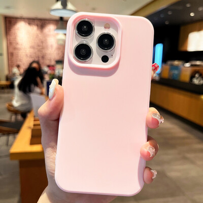 Fashion Candy Colors Minkštas telefono dėklas, skirtas iPhone 16 12 14 13 15 Pro Max 14Plus fotoaparato buferio apsauga nuo smūgio matinis dangtelis Coque