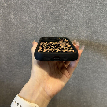 Γραφική θήκη τηλεφώνου σιλικόνης Leopard Print για iPhone 15 14 13 12 11 Pro Max XS X XR 7 8 14 Plus 15 Μαλακό κάλυμμα προφυλακτήρα αντικραδασμικό