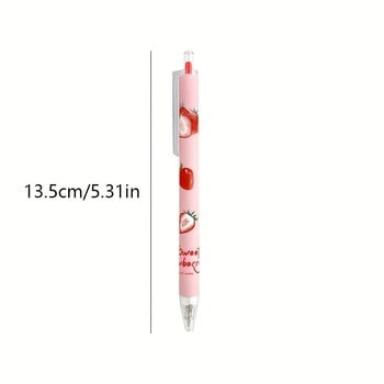 6 τμχ 0,5 mm Sweet Strawberry Retractable Neutral Pens - Ιδανικά για γραφή και ζωγραφική